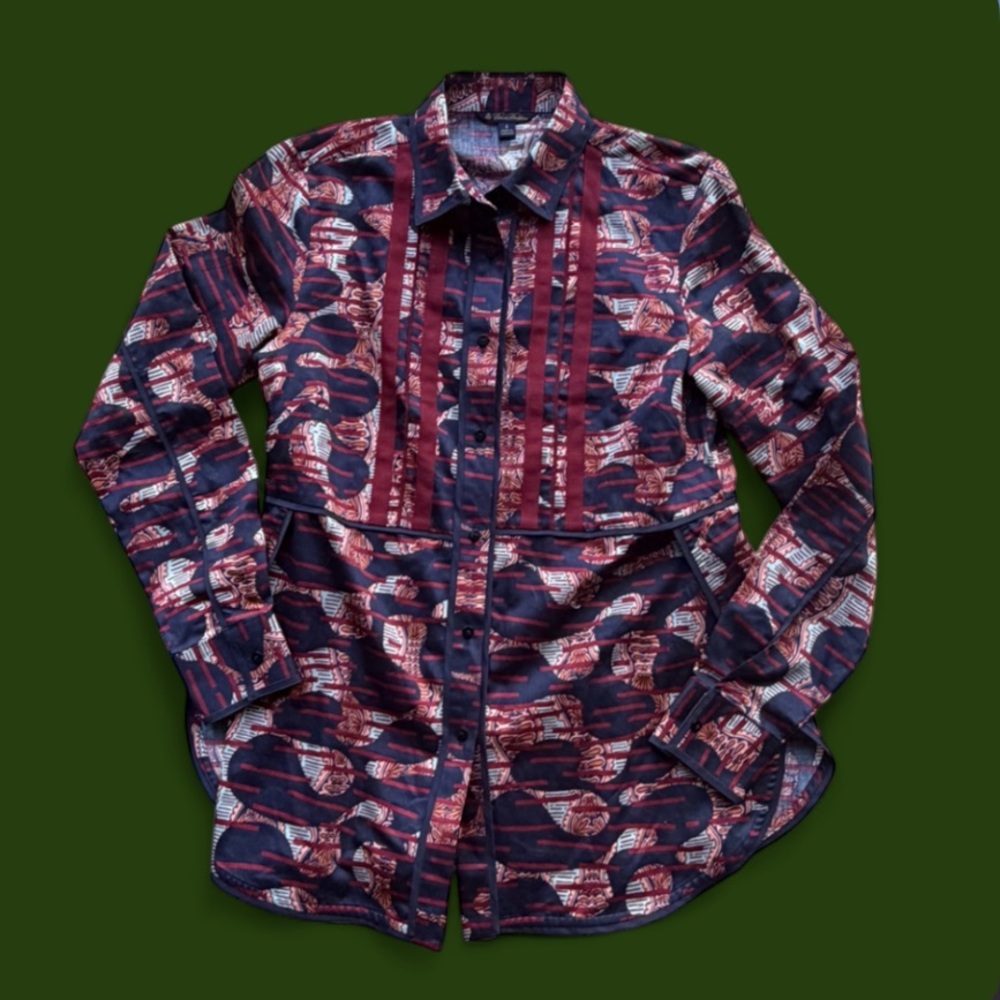 Brooks Brothers  Red and Blue Floral Top